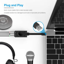 Carica l'immagine nel visualizzatore di Gallery, Scheda Audio Usb, TechRise Esterna con Adattatore Usb c Black - Ilgrandebazar