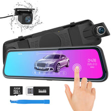 Carica l'immagine nel visualizzatore di Gallery, Dash Cam Specchietto ThiEYE 10" Touchscreen Telecamera per Auto Retrovisione...
