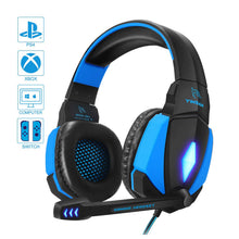 Carica l'immagine nel visualizzatore di Gallery, Cuffie da Gioco per PC, YINSAN Gaming con Cavo USB Audio Jack Blu - Ilgrandebazar