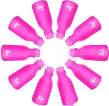 Carica l'immagine nel visualizzatore di Gallery, 10 cappucci con clip per rimuovere smalto in gel, Nail Art e acrilico