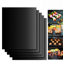 Carica l'immagine nel visualizzatore di Gallery, Sanery, Set di 5 tappetini antiaderenti riutilizzabili per 40x33cm, Nero