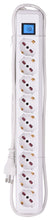 Carica l'immagine nel visualizzatore di Gallery, Electraline 62079 Multipresa 9 Posti Polivalenti (Schuko + 10/16A) con Bianco - Ilgrandebazar