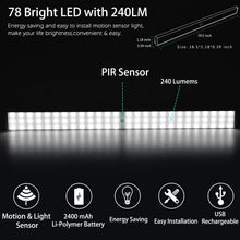 Carica l'immagine nel visualizzatore di Gallery, Luce a LED portatile, Sensore di Movimento, Wireless 78leds(argento) - Ilgrandebazar