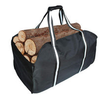 Carica l'immagine nel visualizzatore di Gallery, Premium Firewood Log Carrier &amp; Tote - extra large durevole - ideale per Nero