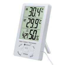 Carica l'immagine nel visualizzatore di Gallery, Neoteck Digitale LCD Termometro Igrometro Interno Esterno Misuratore Bianco