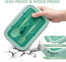 Carica l'immagine nel visualizzatore di Gallery, Sinwind Lunch Box, Porta Pranzo, Bento Box con 3 Scomparti e Verde