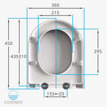 Carica l'immagine nel visualizzatore di Gallery, Sedile WC in Duroplast bianco con abbassamento automatico - coperchio Bianco - Ilgrandebazar