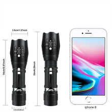 Carica l'immagine nel visualizzatore di Gallery, Tattico torcia CREE LED 2000LUMEN super luminoso regolabile Led Flashlight - Ilgrandebazar