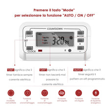 Carica l'immagine nel visualizzatore di Gallery, SIMBR Presa Timer, Programmatore Timer Digitale Professionale Bianco-1
