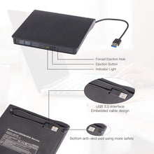 Carica l'immagine nel visualizzatore di Gallery, Externo DVD CD Esterno, External Dvd Player USB 3.0 Burner DVD/CD Nero - Ilgrandebazar