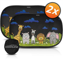 Carica l'immagine nel visualizzatore di Gallery, Tendine parasole auto bambini nere animali - Parasole M/L, Nero con - Ilgrandebazar