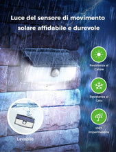 Carica l'immagine nel visualizzatore di Gallery, Luce Solare LED Sensore di Movimento, Lampada 300 LED, IP67 2 PEZZO - Ilgrandebazar