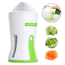 Carica l'immagine nel visualizzatore di Gallery, Hompo Spiralizzatore, Affettatore a Spirale Vegetale Veggetti Bianco+verde - Ilgrandebazar