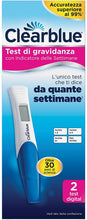 Carica l'immagine nel visualizzatore di Gallery, Clearblue Test di Gravidanza Digitale con Indicatore delle Settimane - Pacco con 2 test