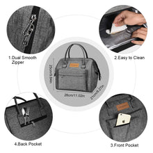 Carica l'immagine nel visualizzatore di Gallery, longzon Borsa Termica Pranzo, 15L Grande Portatile Grigio - Ilgrandebazar