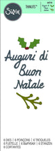 Carica l'immagine nel visualizzatore di Gallery, Sizzix 662156 Fustella Auguri di Buon Natale, Acciaio, Argento