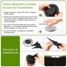 Carica l'immagine nel visualizzatore di Gallery, QSSTech Luci Solari Giardino 8 LED,Luci led da 4 Pezzi Bianco Freddo