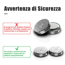 Carica l'immagine nel visualizzatore di Gallery, Confezione da 40 pacchi batteria alcalina AG10(LR1130) --- 40 Pezzi, Argento - Ilgrandebazar