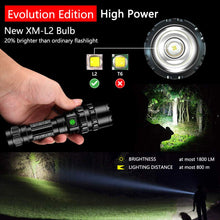 Carica l'immagine nel visualizzatore di Gallery, AUKELLY Torcia LED Ricaricabile USB Torce XML-L2 medium, Black - Ilgrandebazar