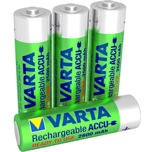 Carica l'immagine nel visualizzatore di Gallery, Varta Batteria Ricaricabile AA Stilo, 2600 mAh, 2600 Verde/Argento - Ilgrandebazar