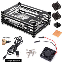 Carica l'immagine nel visualizzatore di Gallery, GCOA Custodia Raspberry Pi 3 B + con Ventola, dissipatori in Alluminio 3PCS,...