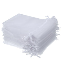 Carica l'immagine nel visualizzatore di Gallery, Wady 100 Pcs Sacchetti di Regalo in Organza Buste Gioielli Coulisse Bianco - Ilgrandebazar
