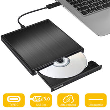 Carica l'immagine nel visualizzatore di Gallery, VicTsing Masterizzatore Dvd CD Esterno, unità Esterna USB 3.0 con Nero - Ilgrandebazar