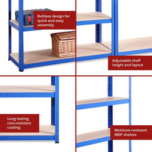 Carica l'immagine nel visualizzatore di Gallery, G-Rack 0024 180 x 120 x 40cm Carichi Pesanti-Scaffali di Stoccaggio-5... - Ilgrandebazar