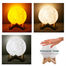 Carica l'immagine nel visualizzatore di Gallery, Lampada Luna 3D Stampata, ALED LIGHT Piena Moon con 3 Colori