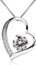 Carica l'immagine nel visualizzatore di Gallery, B.Catcher collana in argento con pendente a cuore d'argento e zircone cubico