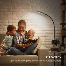 Carica l'immagine nel visualizzatore di Gallery, Lampada da Pavimento a Stelo in LED, Paralume Classico Semplice Black - Ilgrandebazar
