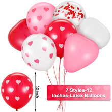 Carica l'immagine nel visualizzatore di Gallery, Gejoy 35 Pezzi Palloncini San Valentino a Cuore Lattice e...