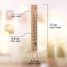 Carica l'immagine nel visualizzatore di Gallery, Lantelme - Termometro analogico in legno di faggio, set da 5 pezzi, Beige