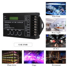 Carica l'immagine nel visualizzatore di Gallery, 20A Timer Controller Programmabile TC420 DC12-24V LED RGB Da 5 Circuiti Di... - Ilgrandebazar