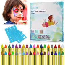 Carica l'immagine nel visualizzatore di Gallery, Lictin Trucchi per Truccabimbi - 36 Trucco Bastoncini e 48 Stencil -... - Ilgrandebazar