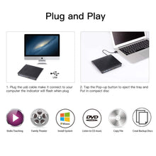 Carica l'immagine nel visualizzatore di Gallery, Externo DVD CD Esterno, External Dvd Player USB 3.0 Burner DVD/CD Nero - Ilgrandebazar