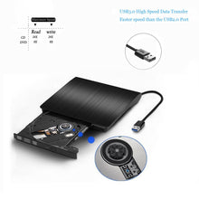 Carica l'immagine nel visualizzatore di Gallery, Rioddas Unità CD/DVD Esterna, USB 3.0 Portatile +/- RW Slim Nero - Ilgrandebazar