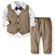 Carica l'immagine nel visualizzatore di Gallery, Zoerea 3 Pezzi Bambini Ragazzi Abbigliamento Set Camicia con Papillon +...