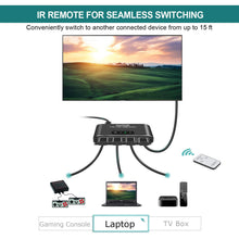 Carica l'immagine nel visualizzatore di Gallery, HDMI Switch, Techole Alluminio Splitter 3 In 1 Uscita con Telecomando,... - Ilgrandebazar