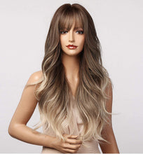 Carica l'immagine nel visualizzatore di Gallery, LEMEIZ Parrucca con frangetta Ombre Sandy Blonde