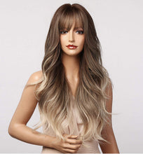 Carica l'immagine nel visualizzatore di Gallery, LEMEIZ Parrucca con frangetta Ombre Sandy Blonde