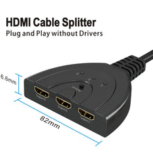 Carica l'immagine nel visualizzatore di Gallery, HDMI Switch | GANA Placcato Oro Splitter Cavo | 1080P, Nero - Ilgrandebazar