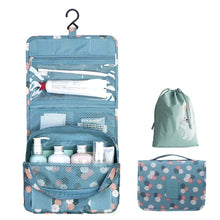 Carica l'immagine nel visualizzatore di Gallery, OrgaWise Borsa da toilette viaggio pensata Blu-margherita