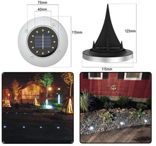 Carica l'immagine nel visualizzatore di Gallery, Luci Solari Giardino 12 LED Lampade Led da Esterno, Bianco - Ilgrandebazar
