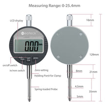 Carica l'immagine nel visualizzatore di Gallery, Neoteck DTI LCD Compratore Centesimale 0.01mm/25.4mm, 0.01mm/0.0005''