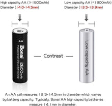 Carica l'immagine nel visualizzatore di Gallery, Batterie Ricaricabili AA ad Alta Capacità 2800mAh, 8 AA, Bonai 8 pack - Ilgrandebazar