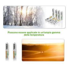 Carica l'immagine nel visualizzatore di Gallery, EBL AAA Batterie Ricaricabili ad Alta Capacità da 1100mAh x 16, AAA*16 - Ilgrandebazar