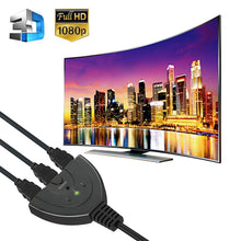 Carica l'immagine nel visualizzatore di Gallery, HDMI Switch | GANA Placcato Oro Splitter Cavo | 1080P, Nero - Ilgrandebazar