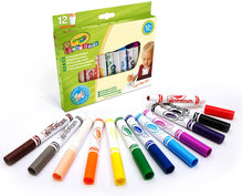 Carica l'immagine nel visualizzatore di Gallery, Crayola Mini Kids, Pennarelli Super Lavabili, 12 Pezzi, Punta Arrotondata di Sicurezza, Età 12 Mesi, Colori Assortiti, 8325 12 Pezzi Single