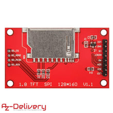 Carica l'immagine nel visualizzatore di Gallery, AZDelivery Display SPI TFT 128 x 160 Pixel da 1,8 Display, rot - Ilgrandebazar